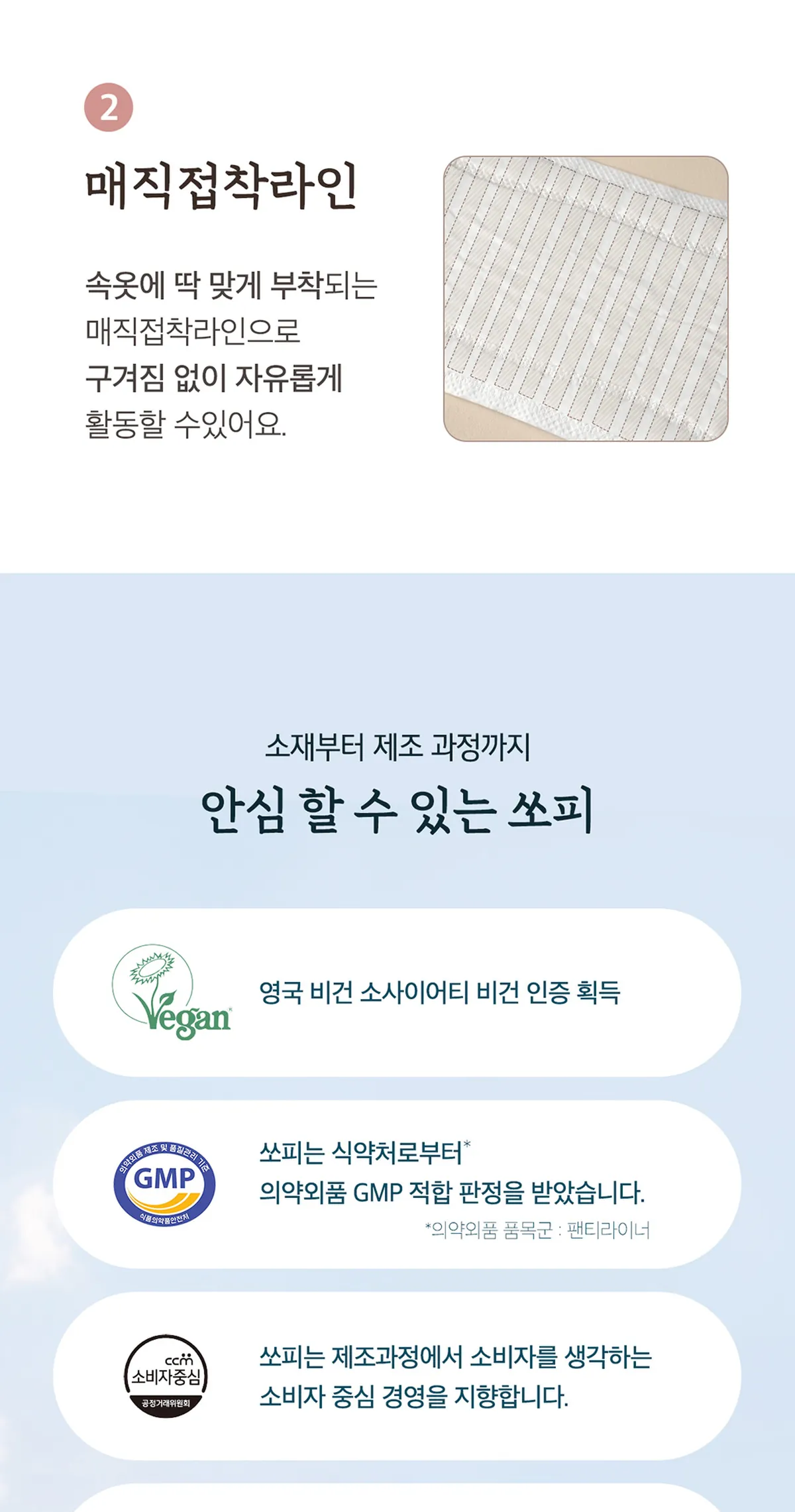 내몸에 순한면 팬티라이너 상세 정보 3/5